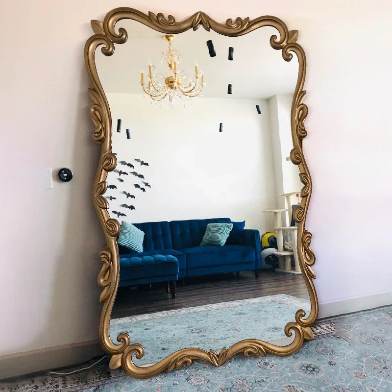 

Decoration Living Room Full Body Standing Girls Men Bedroom Mirror Luxury Espelhos Home Decorations Asymmetrical Modern Mirror