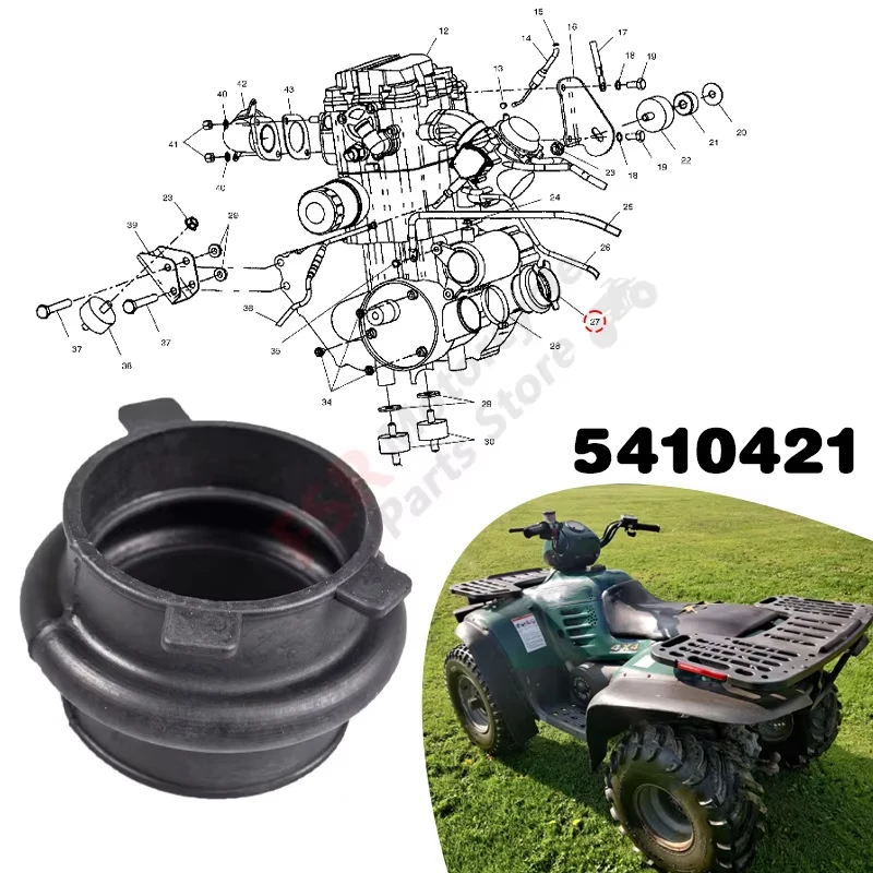 CLUTCH INTAKE BOOT,FOR POLARIS SPORTSMAN 335 400 500 ATP TRAIL BLAZER BOSS 250 MAGNUM 2X4 4X4 6X6 XPRESS & RANGER,P/N:5410421