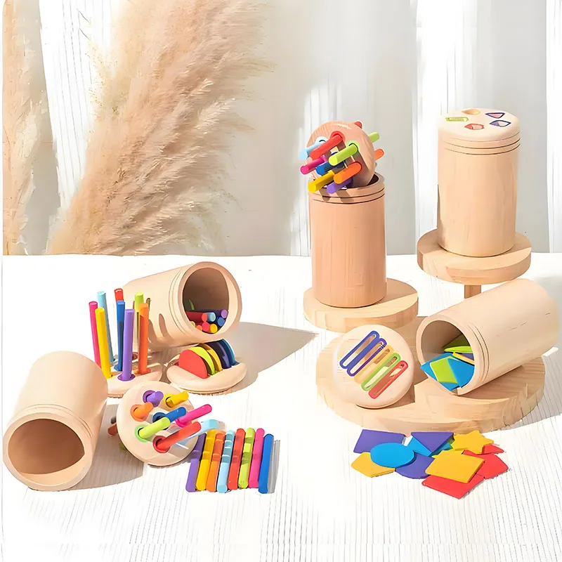 Jeu mentaires oriel Montessori pour bébé, jouets en bois pour enfants, boîte de tri de forme de document, objet permanent, pièce de monnaie, anciers, paroisse, jouets précoces