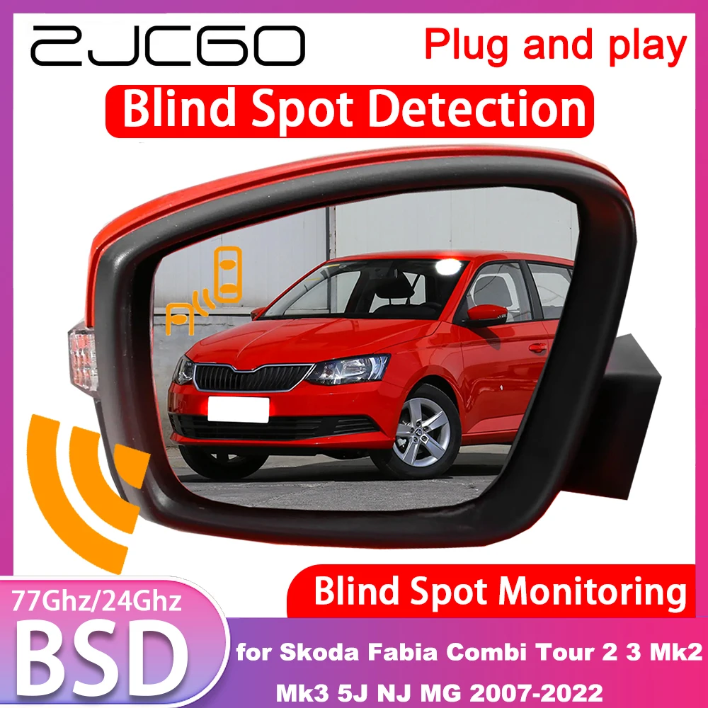 for Skoda Fabia Combi Tour 2 3 Mk2 Mk3 5J NJ MG 2007-2022 Blind Spot Detection Monitoring Warning Lane Assist System 77GHz Radar
