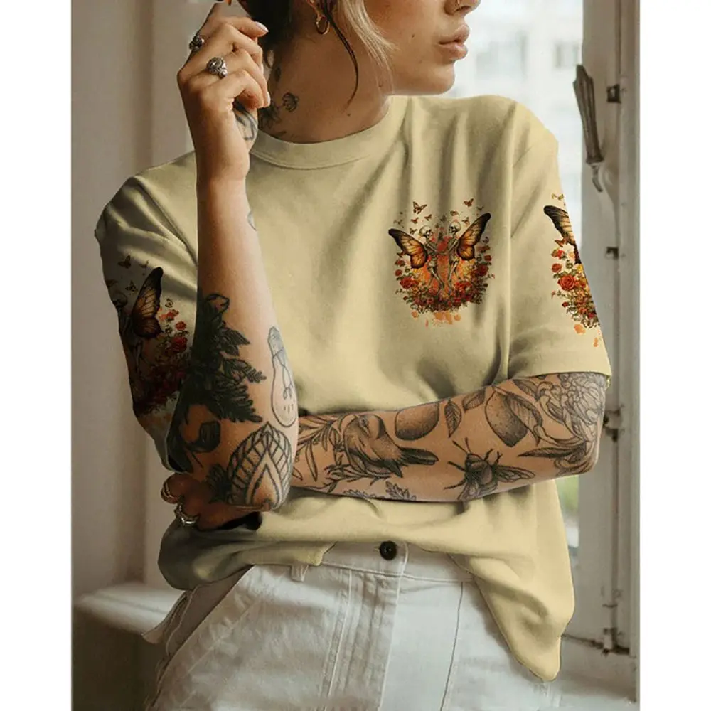 2000s Aesthetic Gothic T-Shirt Retro Y2k Grunge Skull Wing Crop Tops Indie Graphic Print Short Sleeve Tee Women Clothing