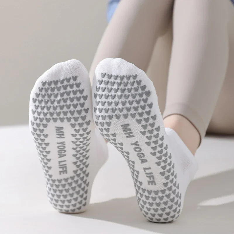 

Женские носки для йоги, сетчатые носки, дышащие спортивные носки для тренажерного зала, фитнеса и танцев с силиконовой нескользящей подошвой, носки для пилатеса, носки