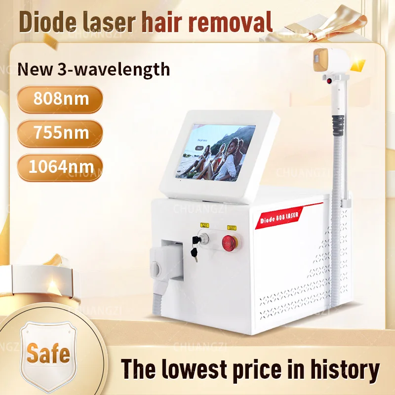 

Newest 2025 808nm Diode Laser ICE Platinum Diode Laser Hair Removal Machine 755 808 1064nm Hair Remove Laser Remove Hair