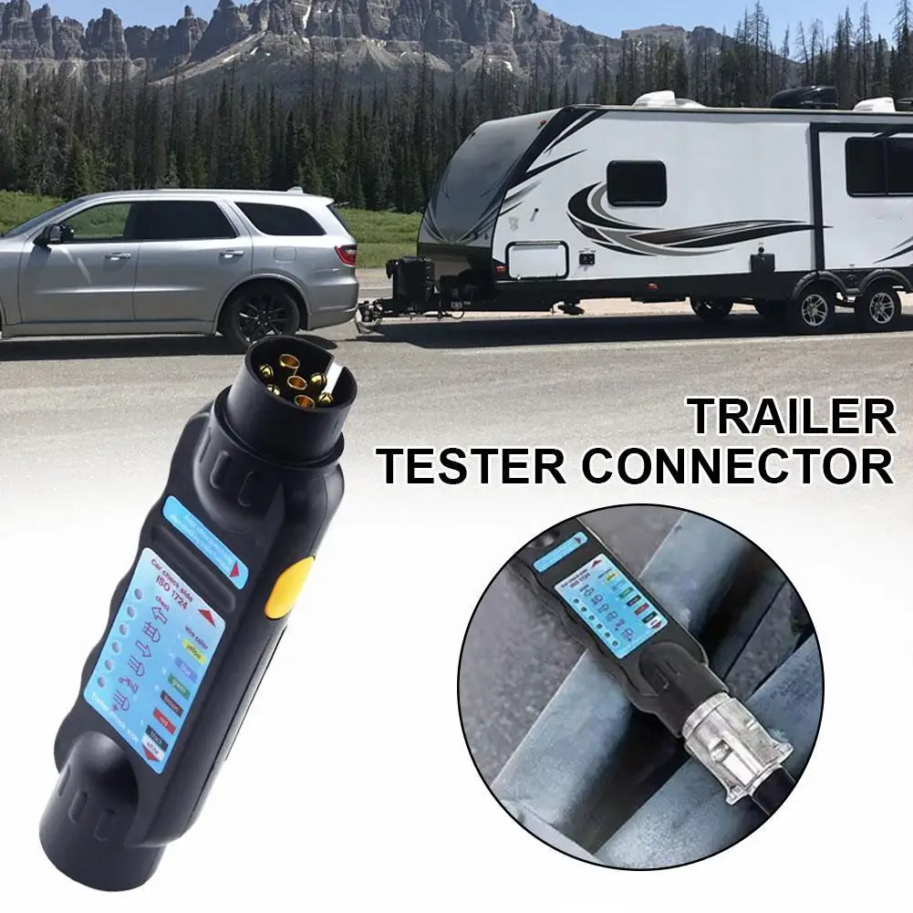 

12 В 7-контактный тестер буксировочного фонаря для автомобиля, розетка для прицепа, диагностические инструменты, буксирный фар, аксессуары для тестирования проводки света