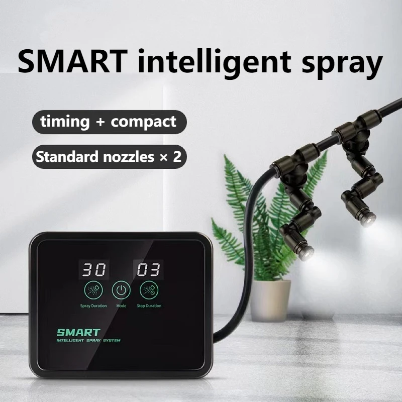 Smart Reptile Atomizer Electronic Timer Glass Container Humidifier Automatic Fog Rainforest Spray System Control Kit 2022 New