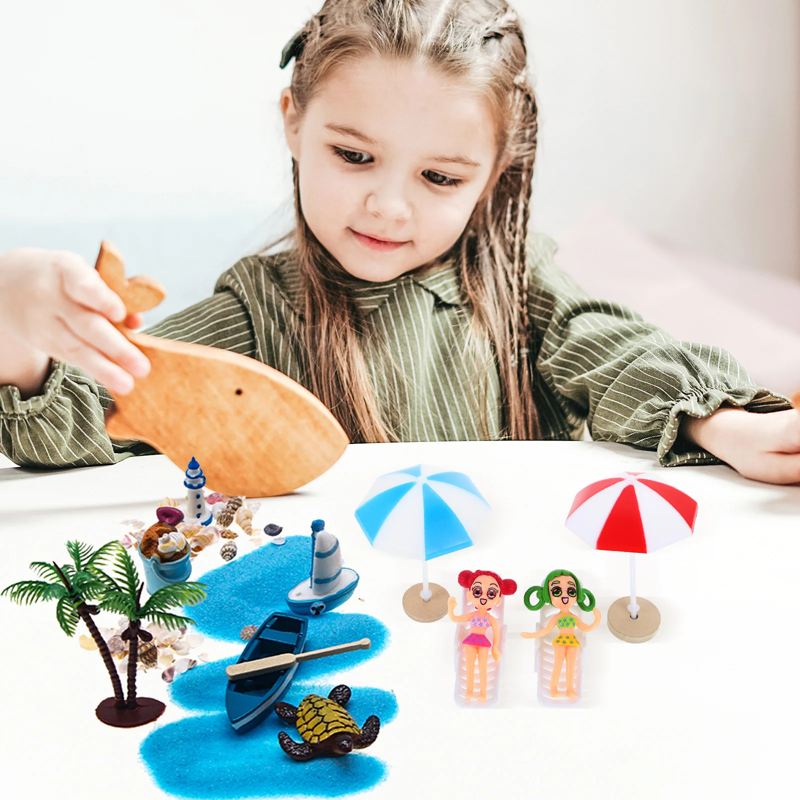 

Sand Beach Decoration Ornaments Decorations Miniature Accessories for Crafts Themed