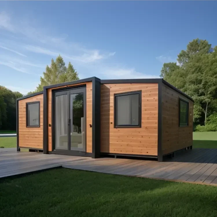 YG Factory Sales Expanded 40ft Steel Container House with Bathroom Double Wing Vacation Room Use for Office or Villa