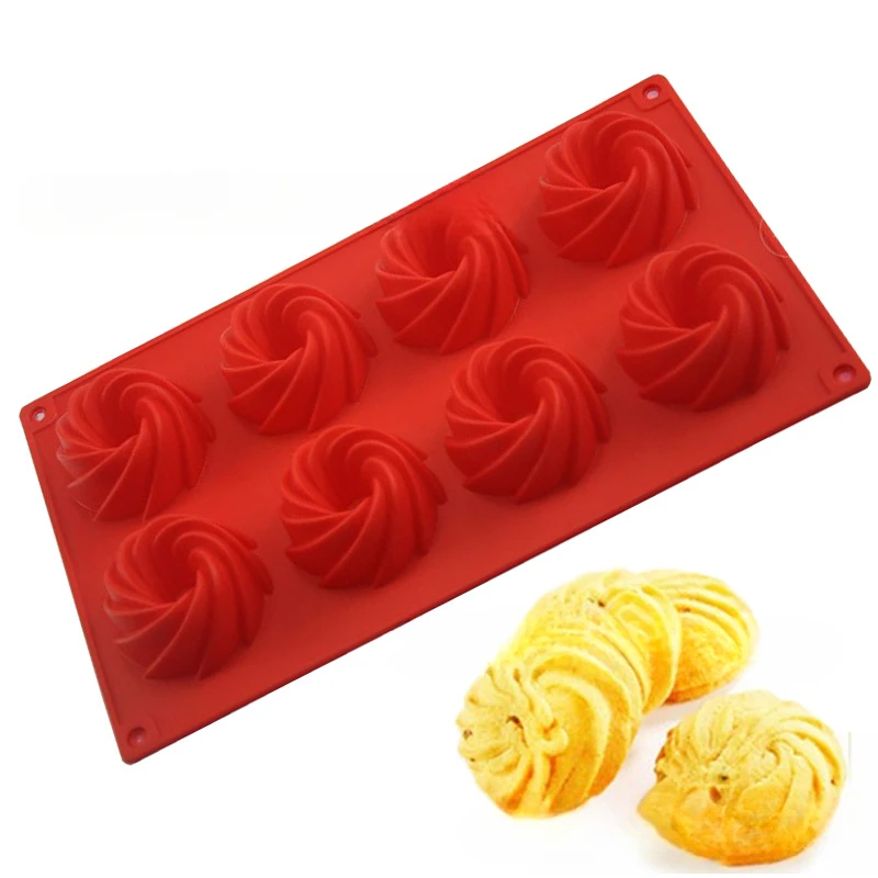 8Even Cookies Silicone Mold BakingdiyCookie Chocolate Cake Mold Ice Grid Mold Handmade Soap Mold