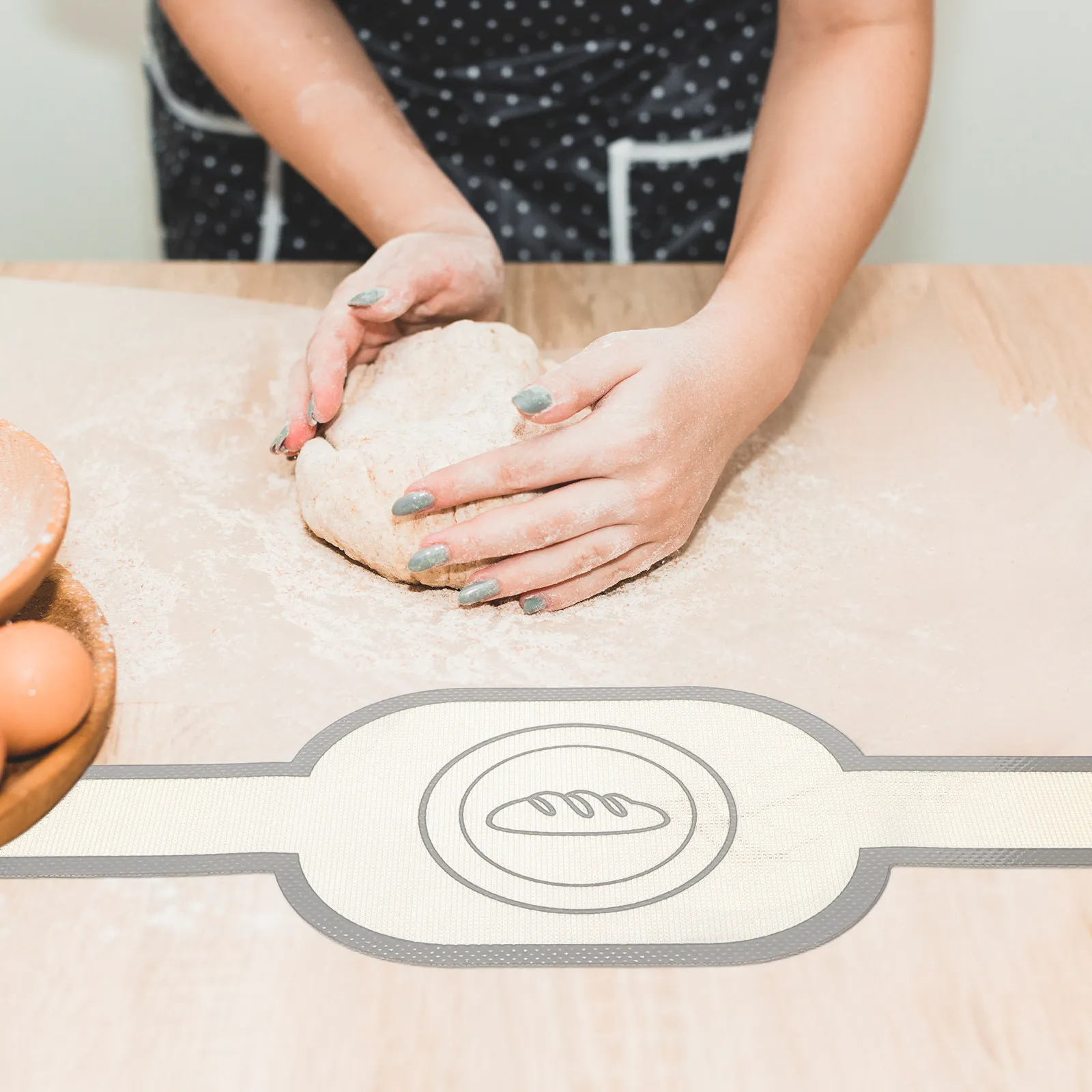Silicone Baking Pad Long Handle Nonstick Reusable Dough Transfer Bread Sling Sourdough Pastry Bread Baking Supplies - view 3