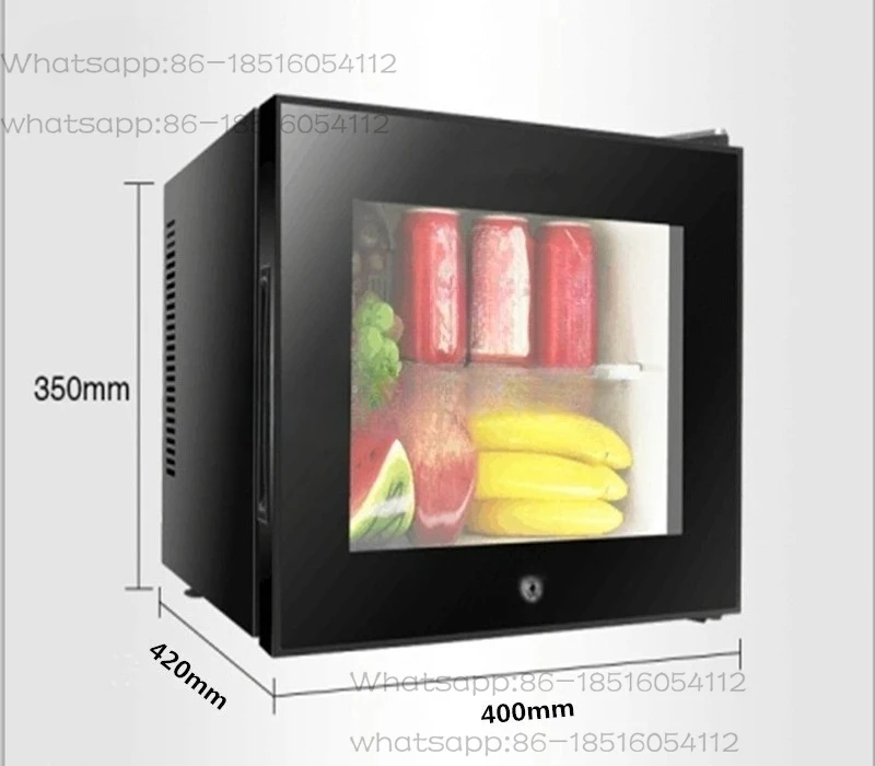 20BF Small Glass Door Refrigerator Beverage Cabinet 110V Air-cooled Fresh-keeping Cabinet Hotel Room Refrigerator