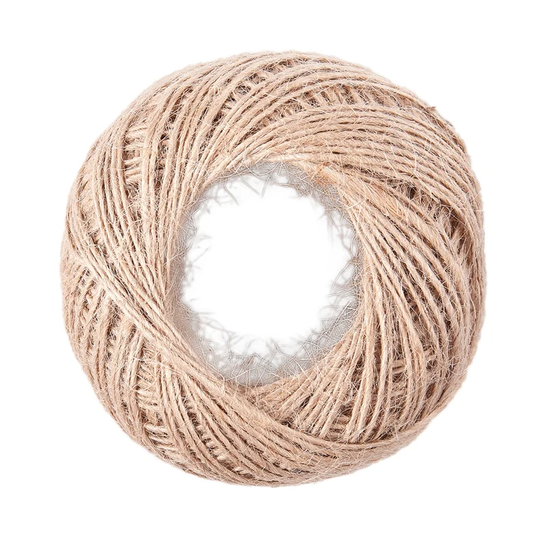 100M 1mm Natural Textured Hessian Jute Twine String Tag Label Hang Rope Wedding Home Woven Decorative DIY Crafts