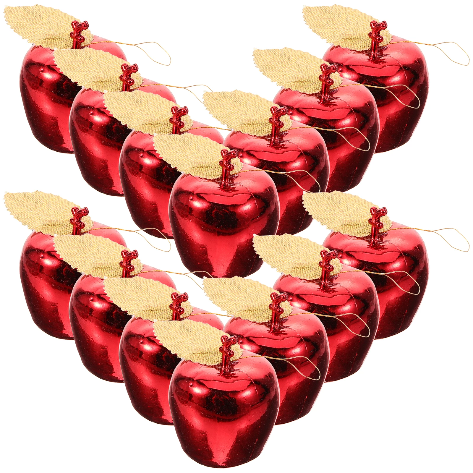 

24pcs Christmas Tree Apple naments Red Simulation Hanging Decor Pendant Balls Home Party Office Decorations Bright Colors