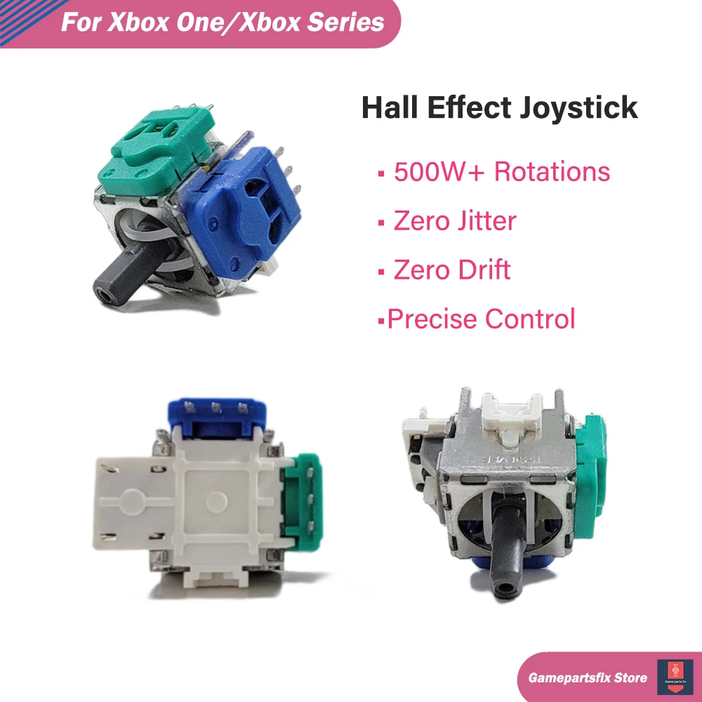 

8pcs Hall Joystick 3D Analog Stick Sensor Potentiometer Hall Effect Rocker Joystick for Xbox One Xbox Series XSS XSX Controller
