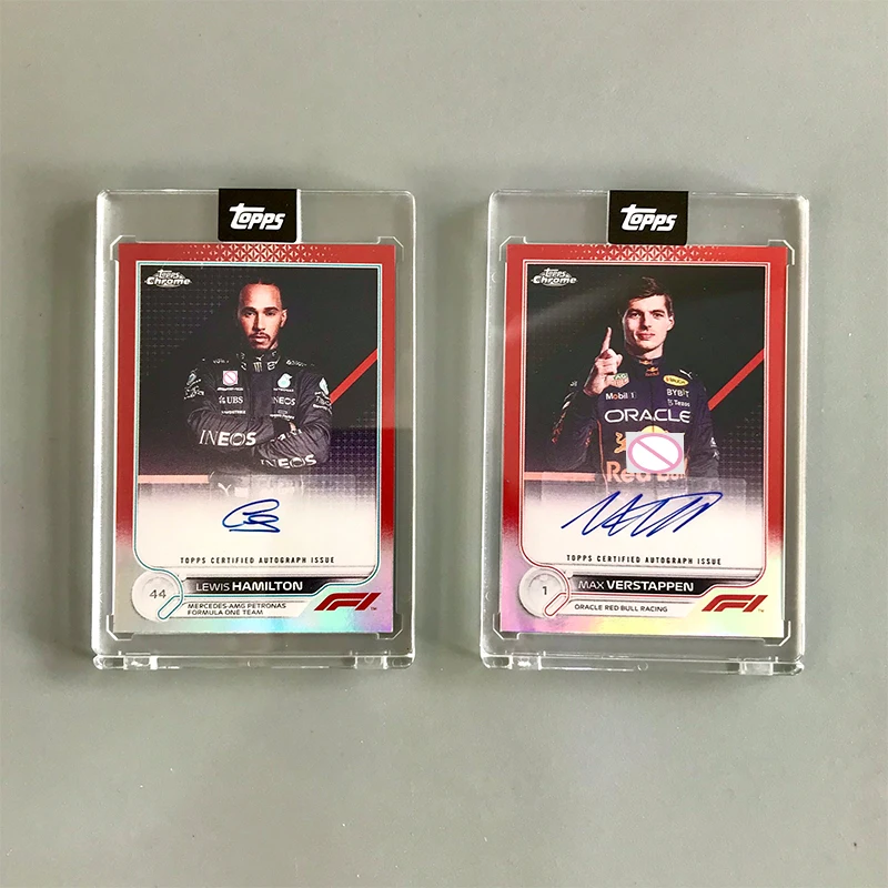 Tarjeta Coleccionable Réplica Plegable Roja de 5 Ediciones de los Pilotos Hamilton y Verstappen del Campeonato de F1 2022