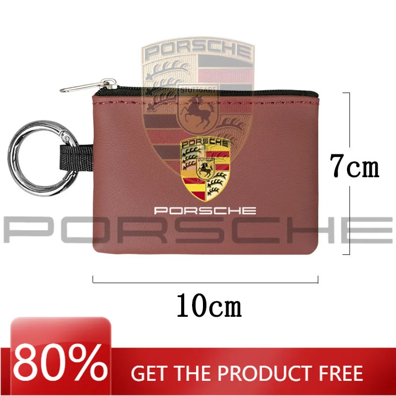 

Кожаный чехол-кошелек для ключей и карт с эмблемой Porsche для Cayenne, Macan, Panamera, 918, 911, 718, Taycan, Pana