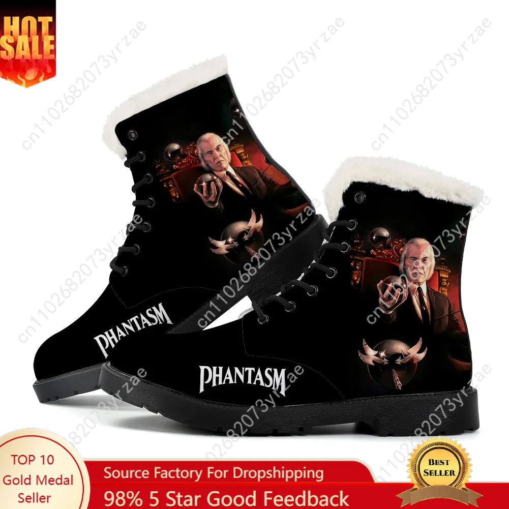 

Phantasm Plush Boot Men Women Teenager Casual Shoe Outdoor Warm Boot High Quality Personalized Fashion Pattern Custom Made Shoes