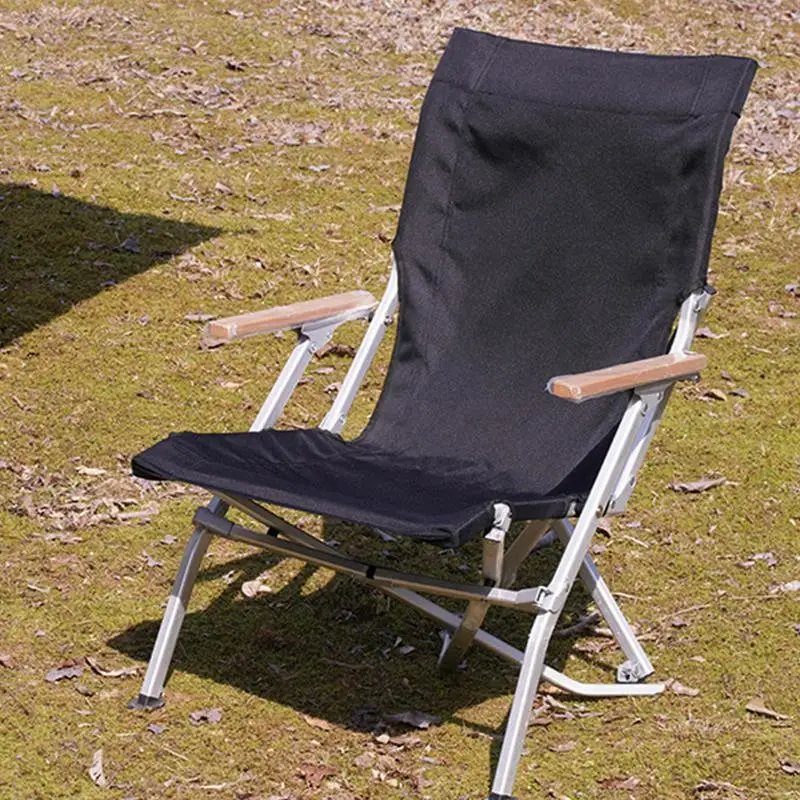 Camping folding chair Outdoor Folding stool 600D Oxford Cloth Seat Dining Beach Chair Heightened Chair Back Patio Chair for Yard