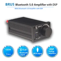 ハイパワーBluetoothアンプ,bt5.0ステレオモジュール,2.0,pc ui制御,tpa3244,2*100w,bron5,dsp