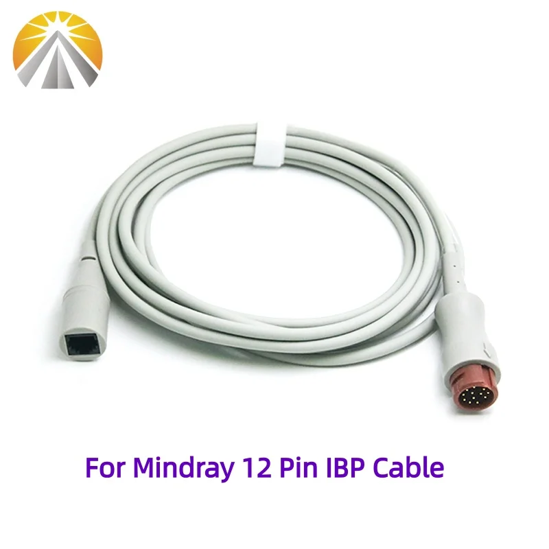 

Invasive Blood Pressure Cable IBP Transducer Adapter Cable 12 Pin To Utah or Abbott for Mindray PM7000 T5 T8 Patient Monitor