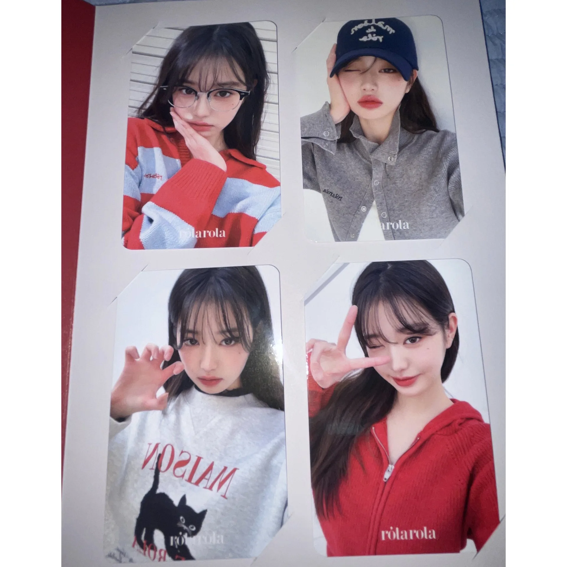 4pcs High Definition Exquisite Small Card Korean Girl Group Member Commemorative Collection Small Card