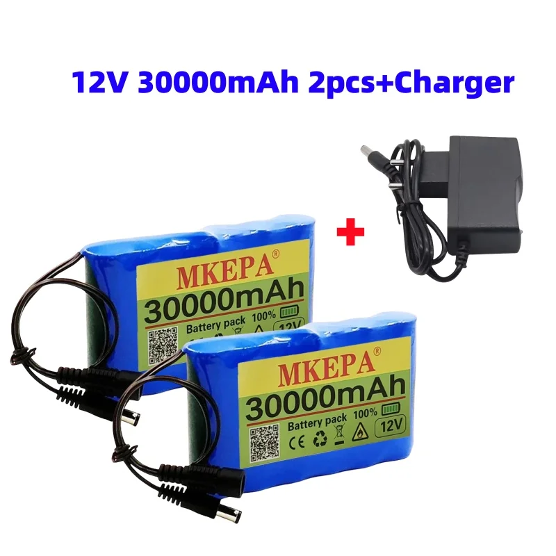 🛒Portable Large Capacity Lithium-Ion Battery BMS 3S2P 30000mAh 12V 18650 Battery Monitoring, Audio, LED Lights + Charger 🔥 image 3