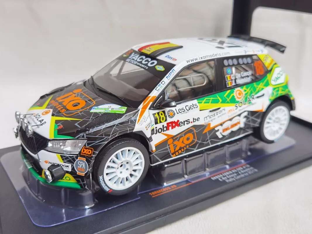 IXO Diecast 1/18 Scale SKODA FABIA R5 2019 #18 Alloy Car Model Toys for Boys Gift Kids Toys