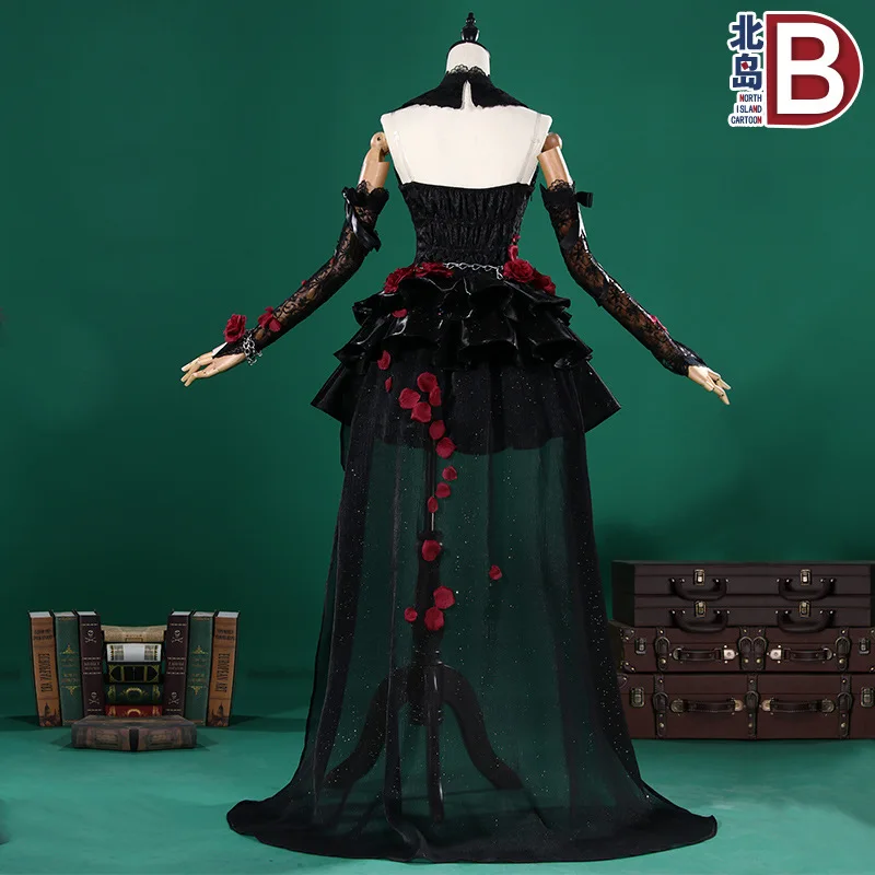 MsMay Game Identity V Ada Messmer Cosplay Costume Women Black Sexy Dress Halloween Christmas New Year Carnival Party Cosplay