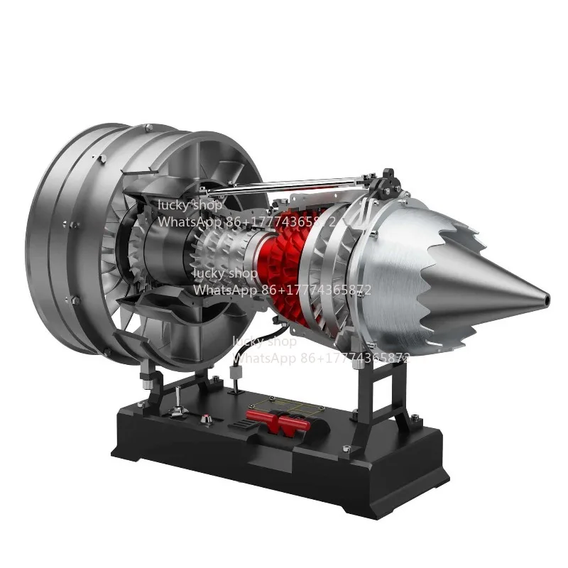 All Metal Turbofan Engine Model 3D DIY Assembly Aircraft Engine Mechanical Desktop Ornament Gift