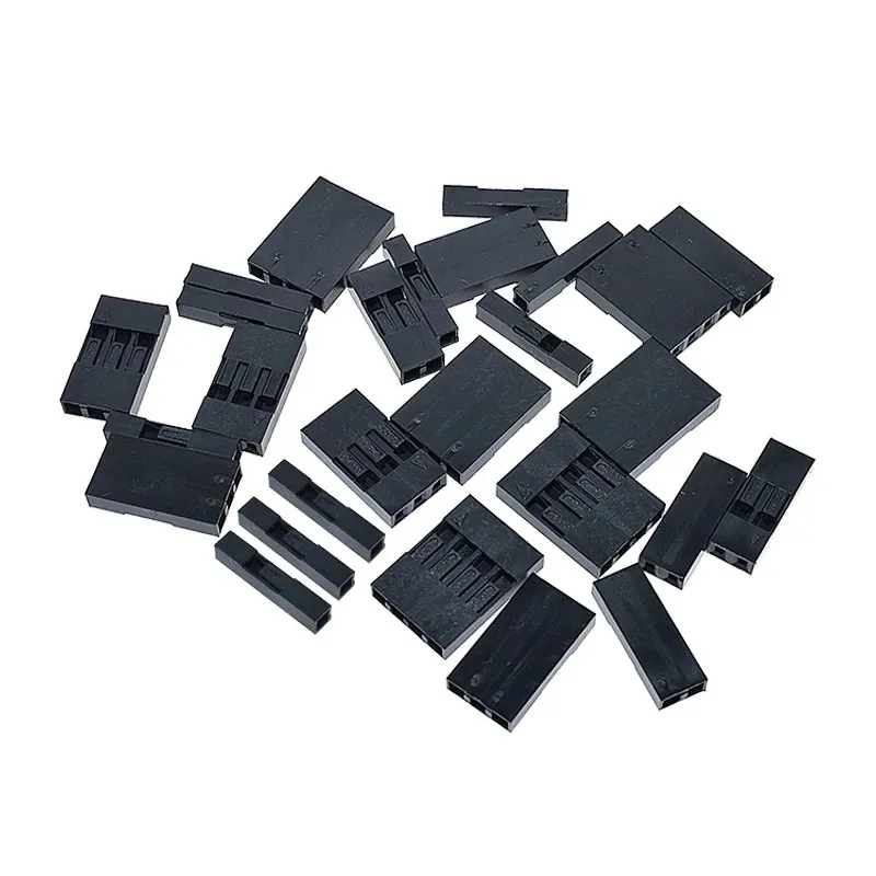 100PCS Dupont Head 2.54mm 1X 1P 2P 3P 4P 1X1P 1X2P Dupont Plastic Shell Pin Head Connector Jumper Wire Cable Housing Plug Female