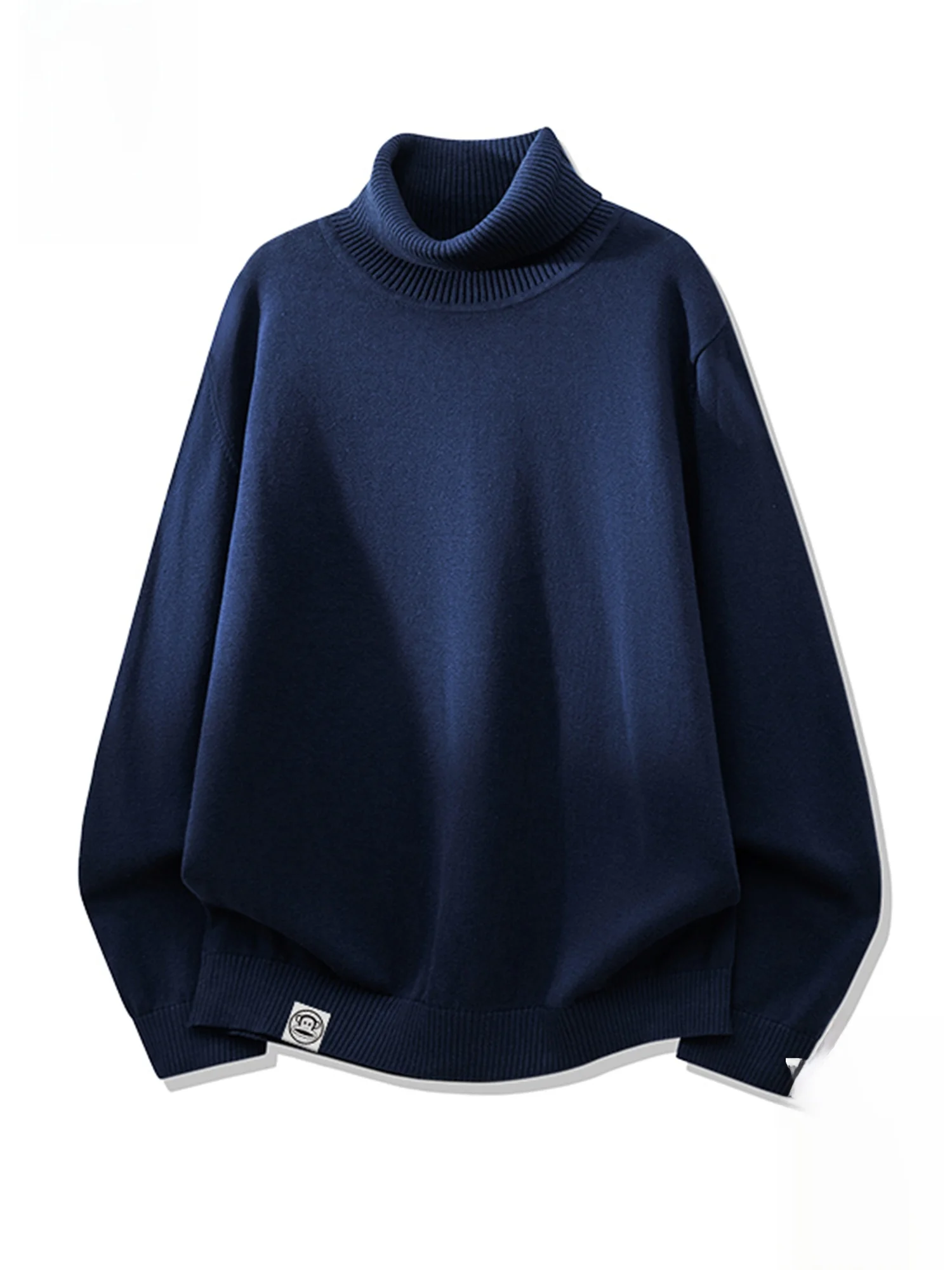 

PaulFrank High Collar Cotton Knitted Sweater Men Casual Warm Loose Fit Color Winter Top Comfortable Soft Medium Gauge