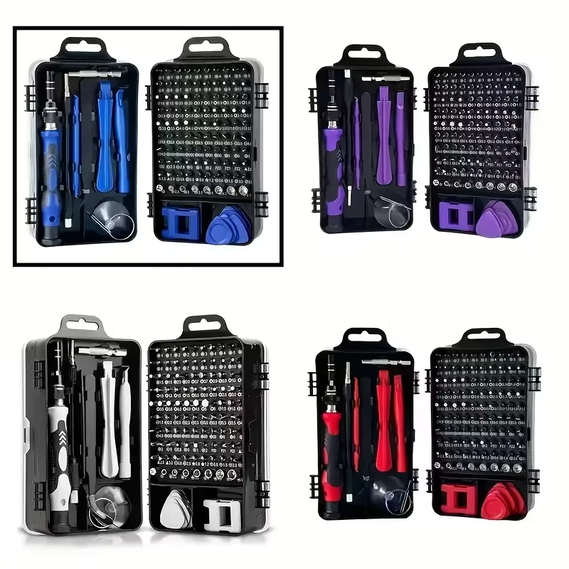 115PCS Screwdriver Set Strong Magnetic High Hardness Multifunctional Disassembly Complete Set of Tools with Special-shaped Bits