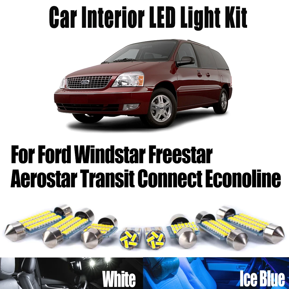 

LED Interior Map Dome Courtesy Light Kit Car Ceiling Bulbs Canbu For Ford Windstar Freestar Aerostar Transit Connect Econoline