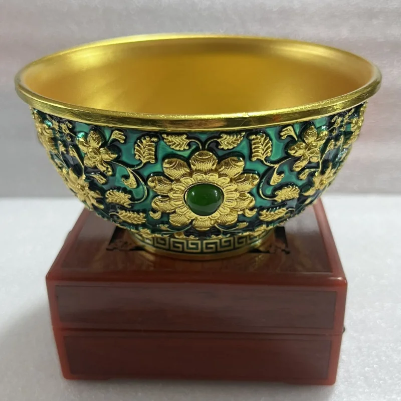 New Handcrafted Gemstone with Painting, Double Dragon , Color Painted Five Ox Bowl, Three Types of