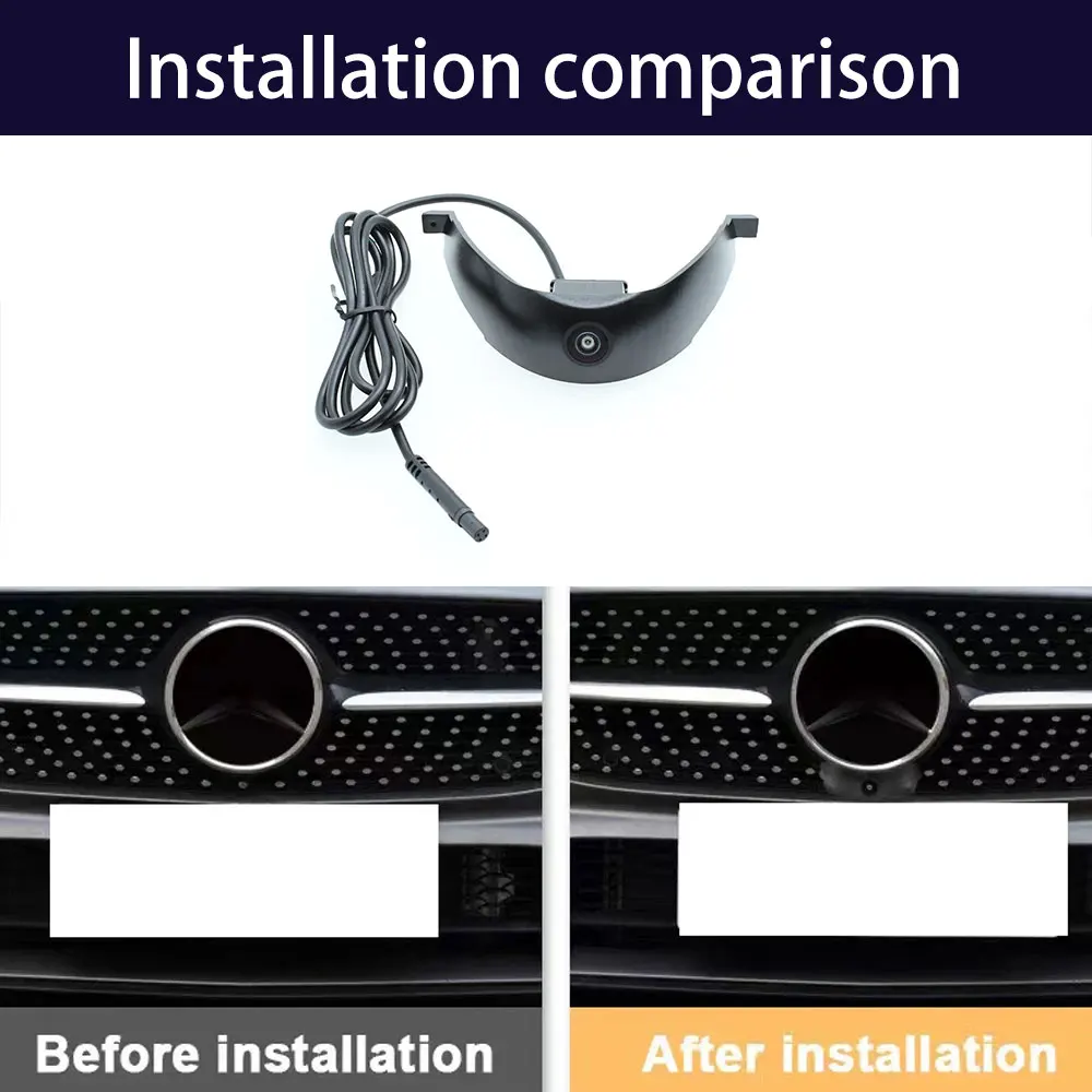 For Mercedes Benz C Class W205 S205 A205 C205 2018 2019 2020 Front Logo View Camera AHD 1080P FisheyeVehicle Parking Car Camera
