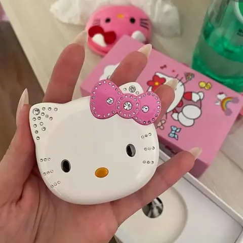 Official Sanrio Kitty New Product In Stock Cartoon Cute Flip Phone White Pink Mini Phone Children'S Fashion Model Toy Youth Gift