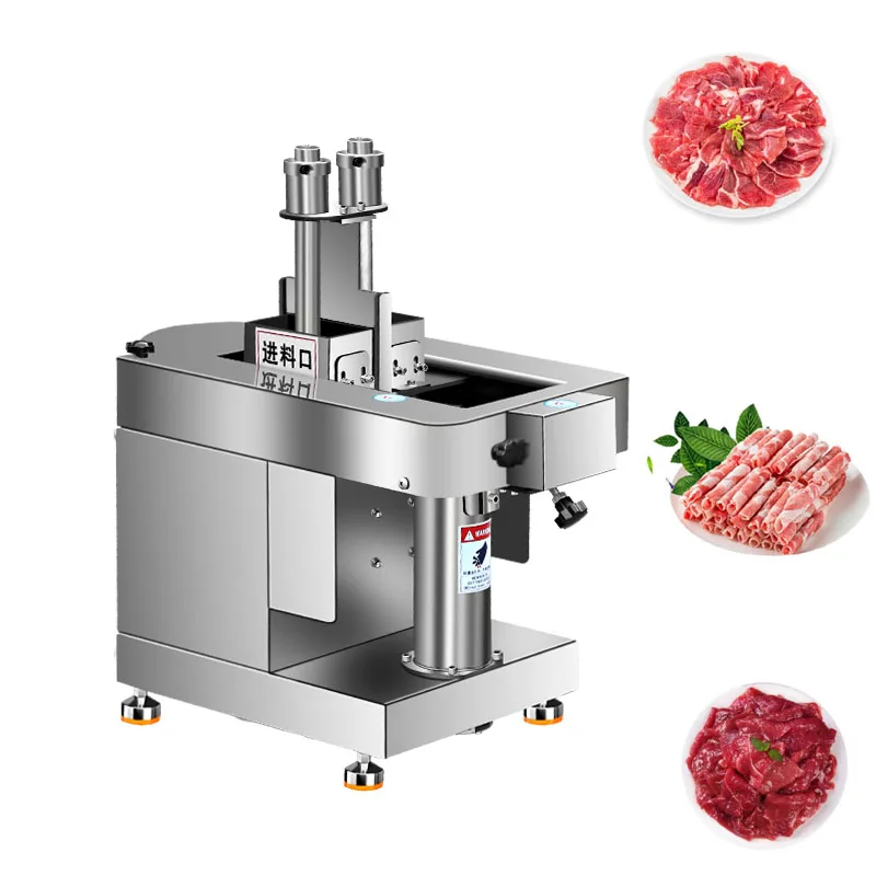 220V/110V Fresh Beef Thinner Slicing Machine Frozen Bacon Meat Slicing Cutting Machine Fresh Frozen Meat Slicer