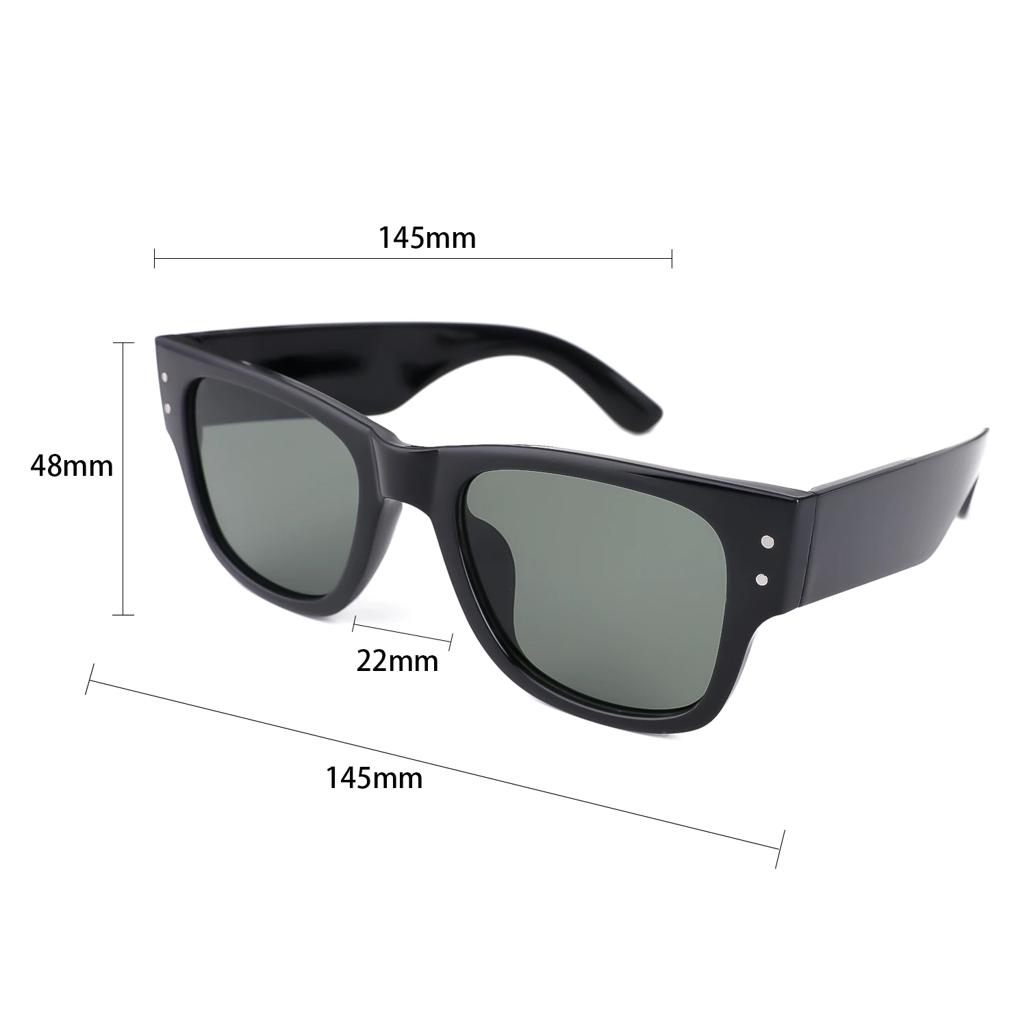Luxus Rechteck Sonnenbrille Frauen Marke Designer PC Rahmen Gradienten Objektiv Klassische Niet Shades Weiblich Männlich Mode Brillen UV400 – Detail 1