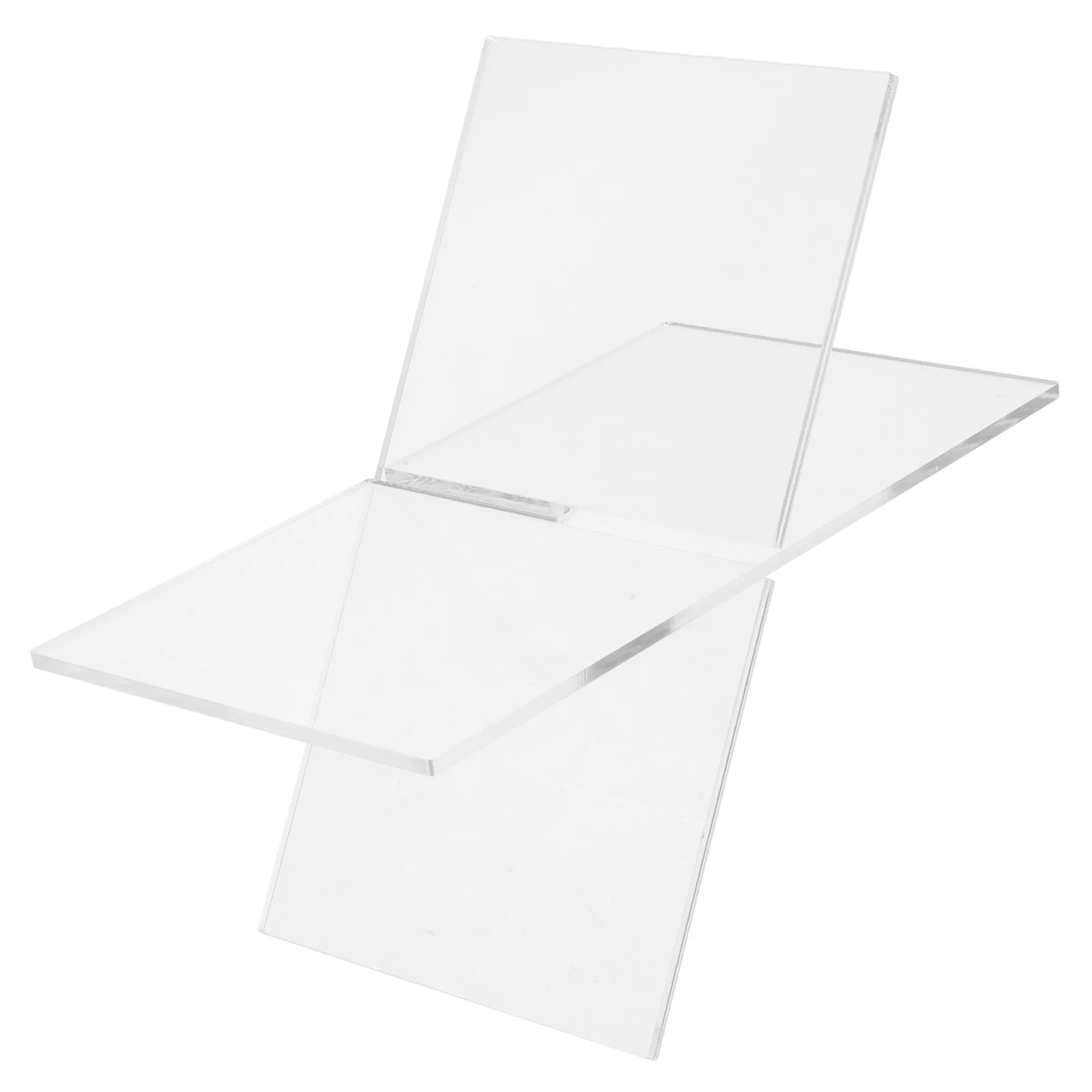 

Acrylic Book Stand Clear Desktop Magazine Holder Bible Recipe Shelf Textbook Display Organize Home Office Study