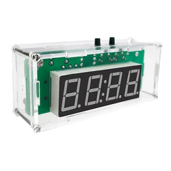 DIY Clock Electronic Kit LED Digital Tube Display Date Week Temperature Alarm DS1302 Soldering Assemble DIY Project Learning