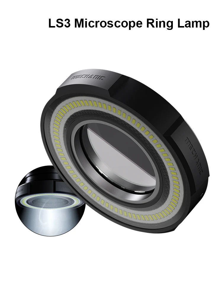 Mechanik LS3 mikroskopowa lampa pierścieniowa czteropoziomowa regulacja jasności lampa chroniąca oczy dla większości mikroskopów stereo źródło światła — zdjęcie 2
