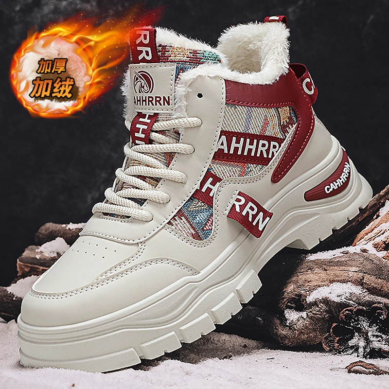 

men boots 2025 New Winter Slippers Warm Men Shoes Waterproof Non-Slip Plush Sneakers Male tenis shoes Boots Men Sneakers Winter
