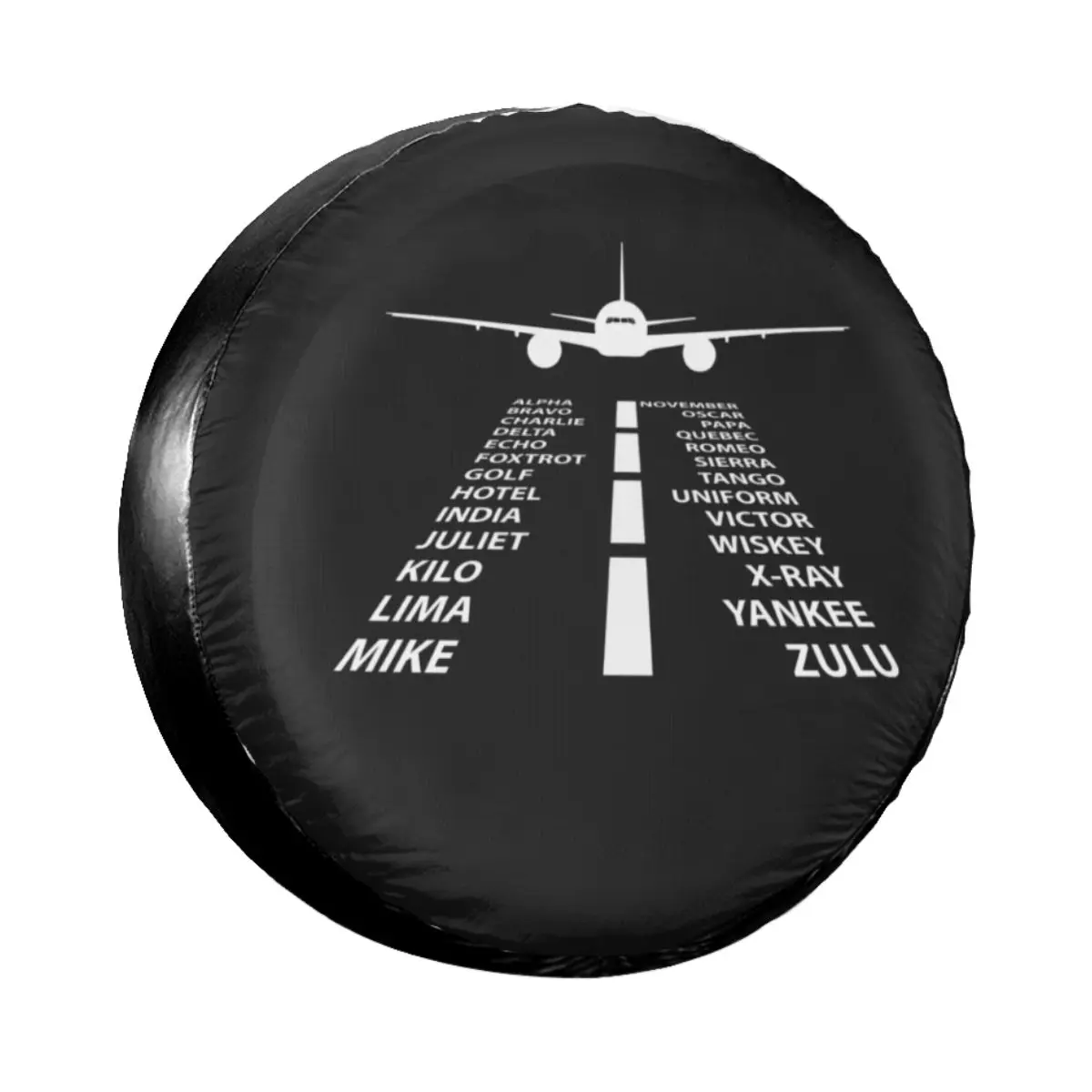 Phonetic Alphabet Pilot Airplane Aviation Gift Spare Tire Cover for Jeep Honda Aviator Air Fighter Car Wheel Protectors