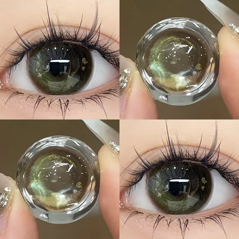 Lentillas cosméticas con grado Cospaly, lentes de contacto de color rojo para ojos, dioptrías, pupilas de belleza, maquillaje Natural, 2 unids/lote