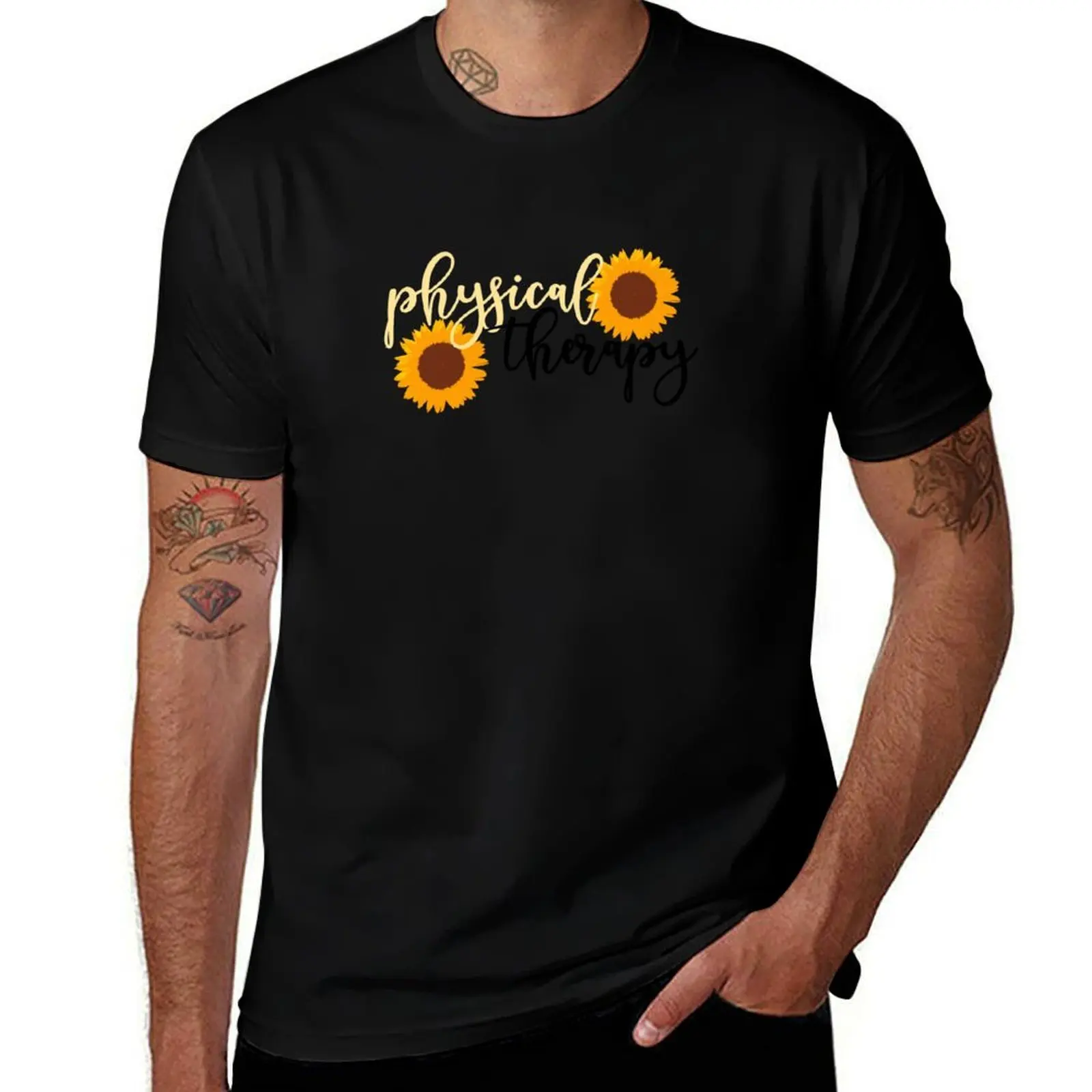 

man Physical t shirt cotton quality 100 Sunflower t T-Shirt percent for cotton man graphic shirt Therapy shirt man high t