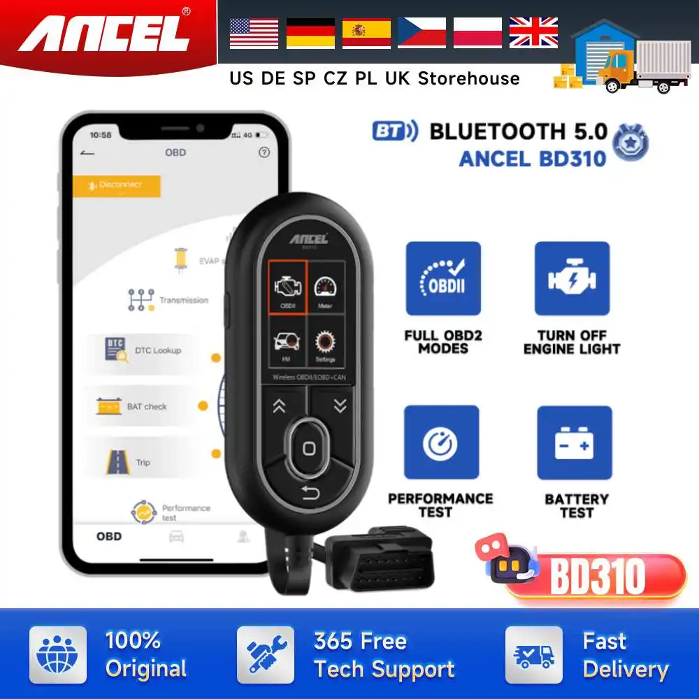 

Ancel BD310 Bluetooth OBD2 Автомобильный сканер 3 в 1 OBD Датчик вождения Бортовой компьютер obd2 Автомобильный диагностический сканер Считыватель кодов