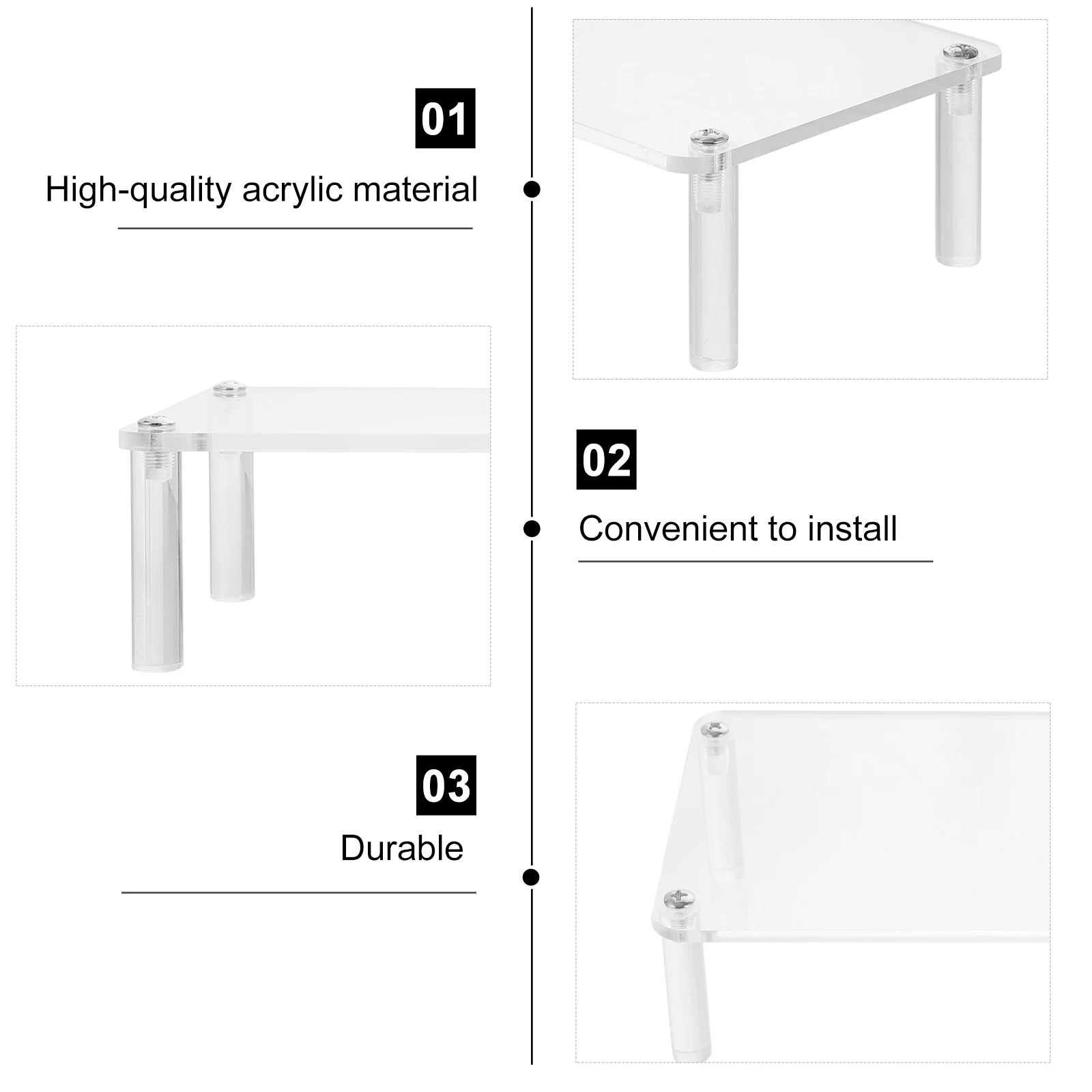 

1Pc Acrylic Jewelry Display Stand Perfect Workmanship Watch Bracelet Storage Rack Transparent Anti-Collision Shelf
