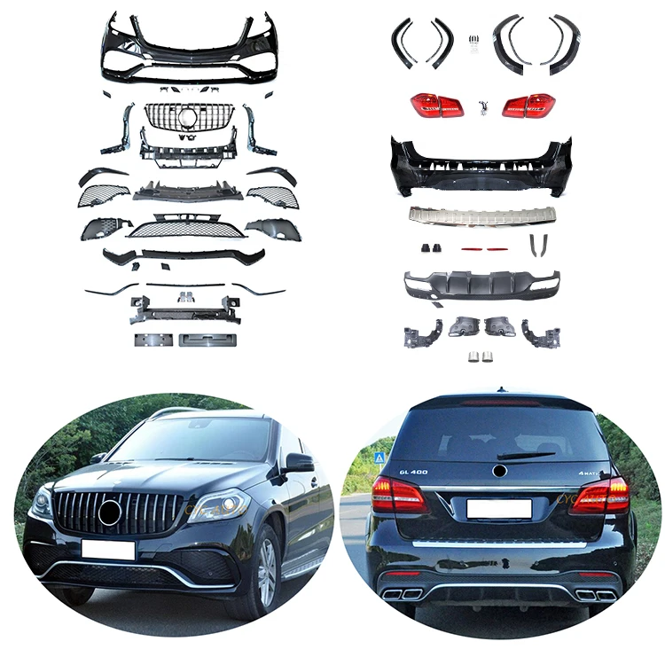 GL to S car bodykit Upgrade body kit Not change headlights style For Mercedes Benz  CLASS X166 350 400 450 500