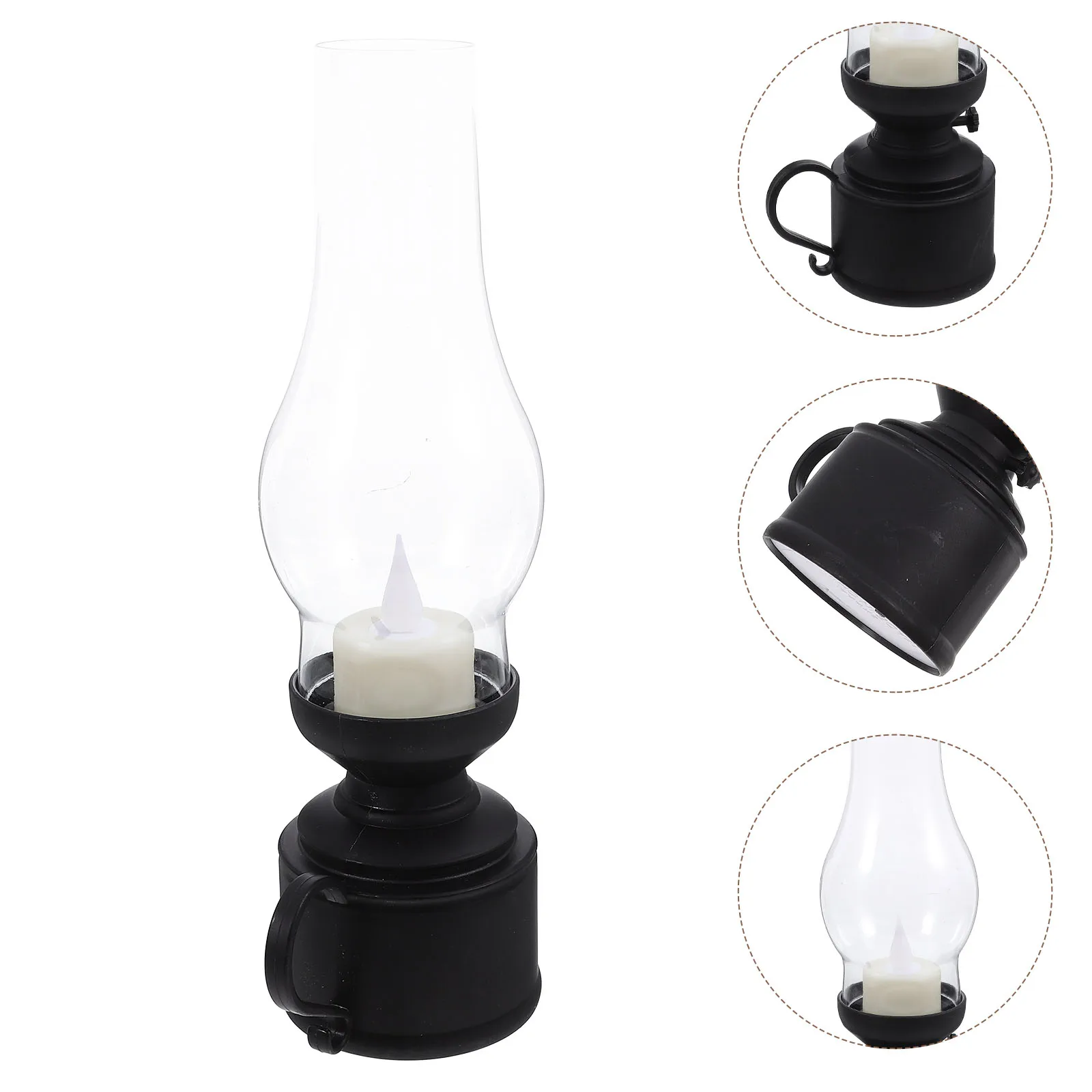 Lâmpada LED Sem Chama Design Retrô Lanterna Eletrônica Complementa Qualquer Estilo de Decoração para Uso Interno