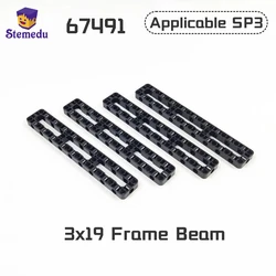 Technical Modified Frame MOC 67491 Bricks 3x19 Special Beams Building Blocks Compatible Leduo Educational Kid Toy Applicable SP3