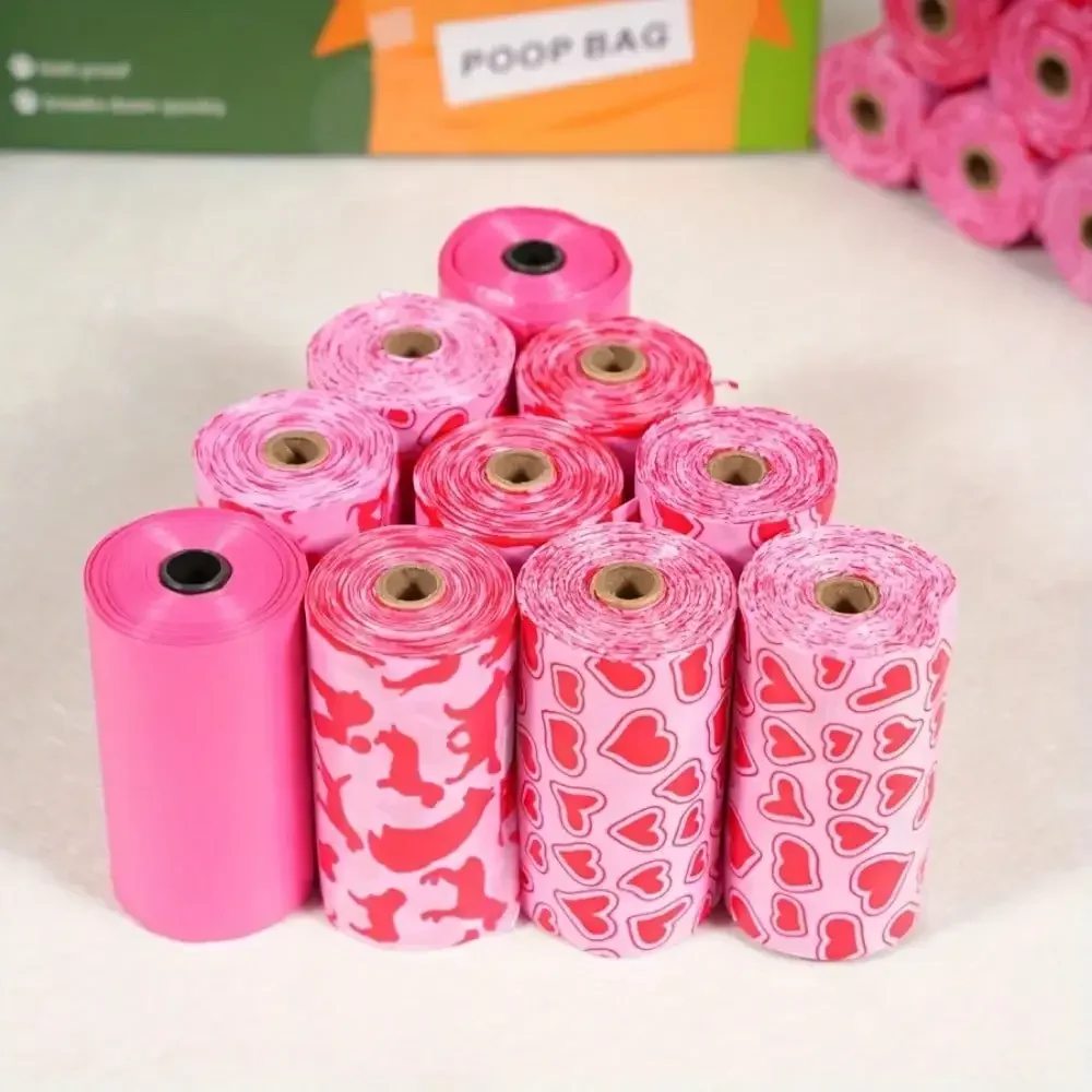 10 Rollen/150 Stück Hundekotbeutel – duftende und nicht duftende Optionen, zum Reinigen von Tierkot, langlebiges Polyethylen-Material. – Detail 9